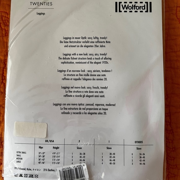 Wolford Women’s White Twenties Leggings - Size Extra Small - Picture 3 of 3